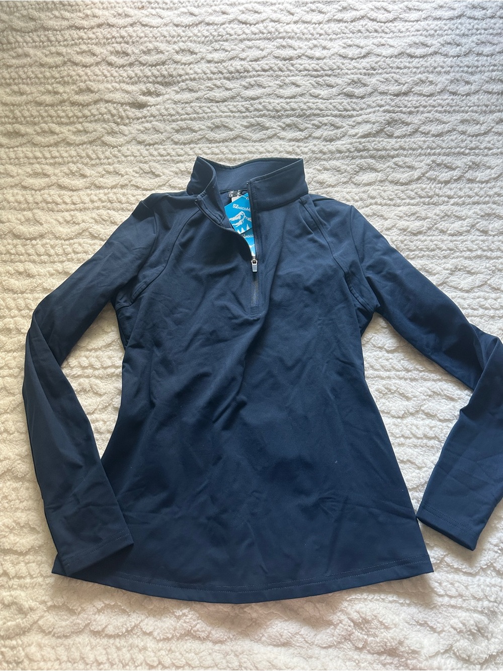 Navy Quarter-Zip Performance Top